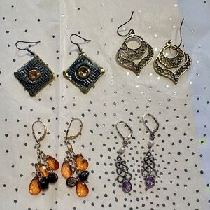 BUNDLE: Four pairs of Fashion Dangle Earrings
